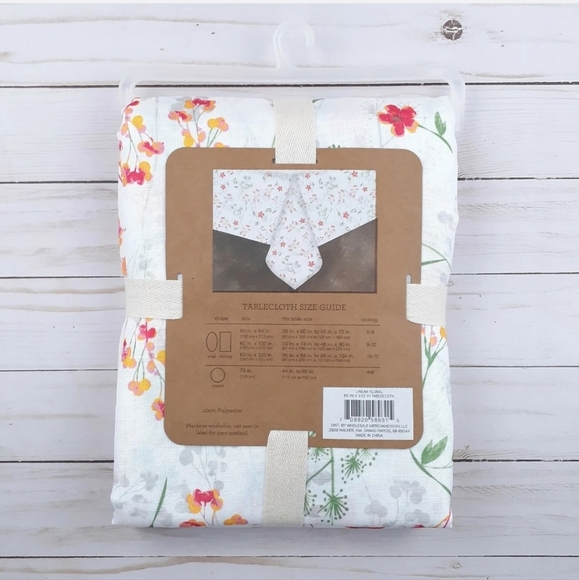 Fabric Tablecloth Spring Floral Flowers 60x102 Wildflowers - Picture 2 of 3